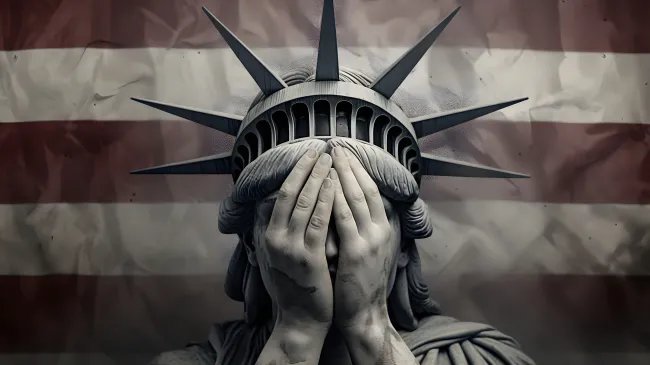Statue or liberty disappointed